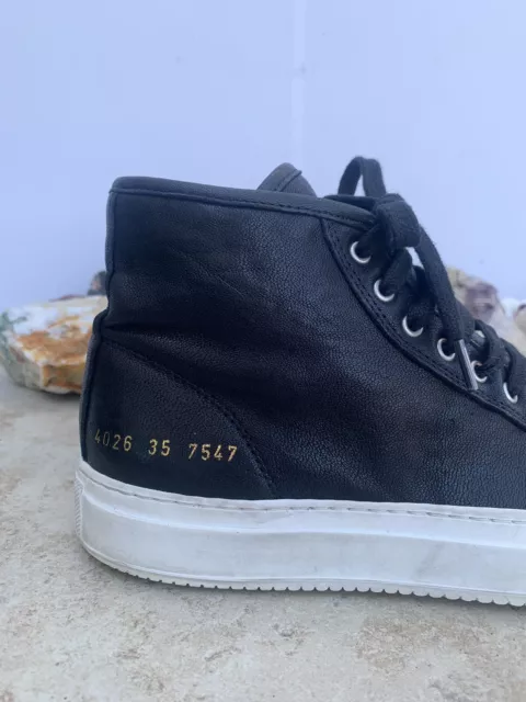Woman by Common Projects Tournament High Top Black Sneakers Shoe Size 35 / 5 US 3