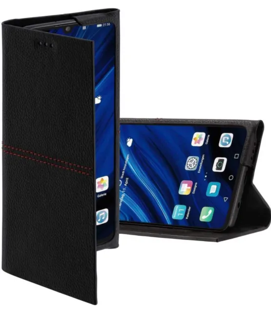 Hama Slim Booklet Case mit Kartenfach Cover Schutz-Hülle Tasche für Huawei P30
