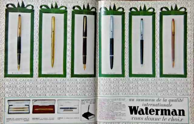 Publicité De Presse 1964 Waterman Au Summum De La Qualité Internationale