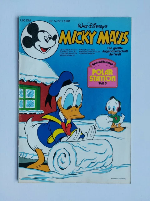 Ehapa - Micky Maus Nr. 5 / 27.01.1981 - Top Zustand / Z1- (mit Beilage)