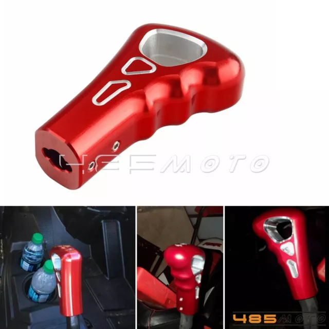 Red CNC Gear Knob Shift Lever Shifter Billet Grip Aluminum For Polaris RZR XP 4