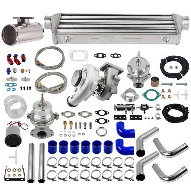 UNIVERSAL TURBO KIT Stage III+Wastegate+Intercooler+Pipes kit for T3 T4