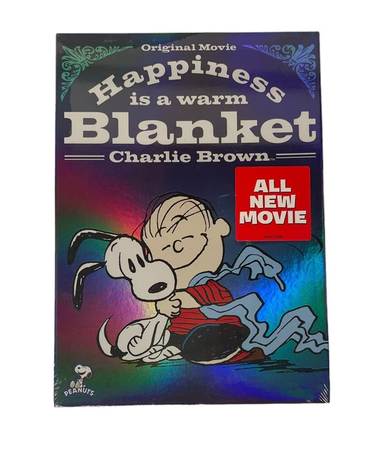 NEW HAPPINESS IS a Warm Blanket Charlie Brown Snoopy Peanuts Kids Movie