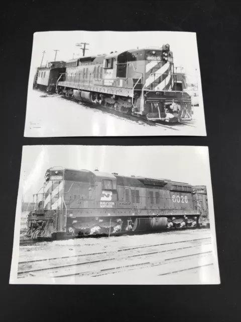 2 - Burlington Northern Railroad BN #6026 SD7 Locomotive Train Photo Clyde Yard