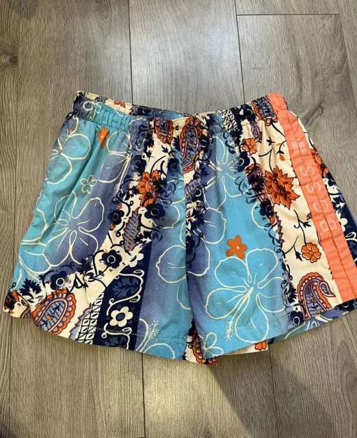 Hugo Boss Orange label floral print paisley Swim trunks size L VGC RARE (W34)