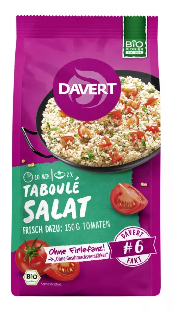 21,99 €/kg insalata Davert Taboulé 4x 170 g | insalata couscous | to go pronto velocemente