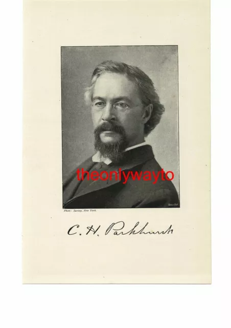 C H Parkhurst, American Social Reformer, Book Illustration (Print), 1895