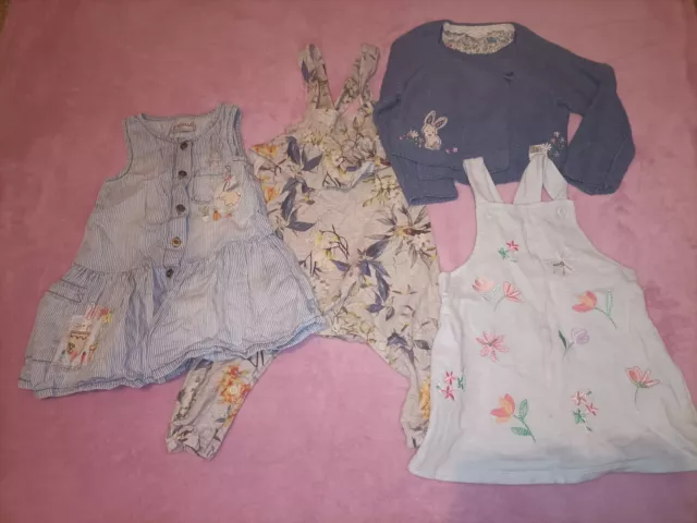Pacchetto abiti per bambine età 9-12 mesi abiti noce moscata successiva tuta cardigan