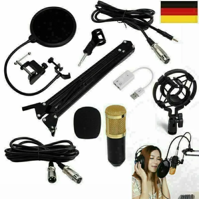DJ Sound Studio Dynamic Mic Shock Mount Mikrofon  Condenser Microphone Kit BM800