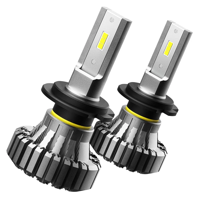 2x H7 LED Headlight Bulbs 6000K Super Bright White – High/Low Beam COB – IP67 Plug & Play