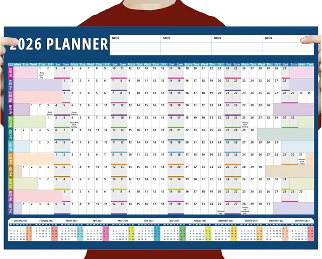 2026 WALL PLANNER A1 Fullyear Wall Calendar A1 Academic Large Yearly