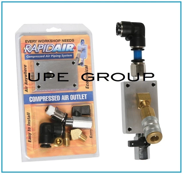 RAPIDAIR COMPRESSED AIR TUBING PIPING 1/2" Outlet connector kit 90100