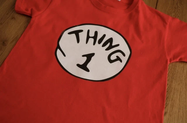 Thing 1  & 2 Iron On T-Shirt Transfer Dark