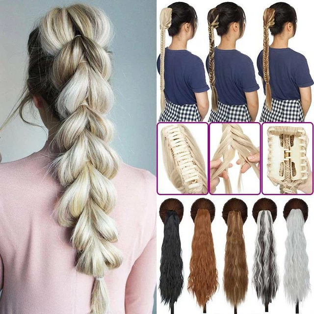 Clip in braid best sale ponytail