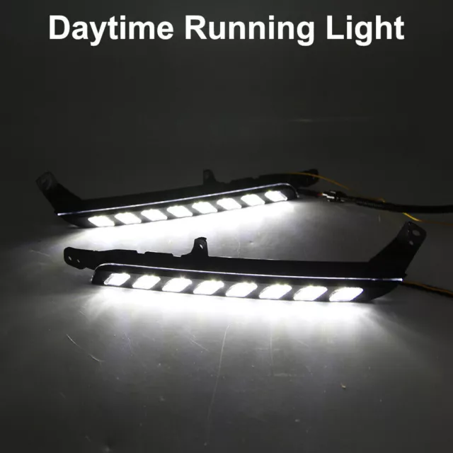 LED DRL Daytime Running Light Dynamic Turn Light For Toyota Hilux Revo 2020 2021 2