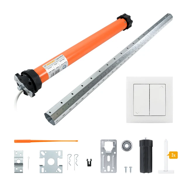 Rolladen-Zubehör-Set Für Rolladenmotor 10NM – Inkl. Aufhängefedern, Walzenkapsel, Kugellager & Kastenlager, Für SW60 Welle