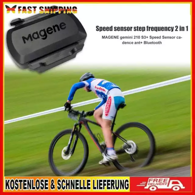 MAGENE Wireless Speed Cadence Sensor ANT+ Bluetooth for Bike Computer Pack of 2