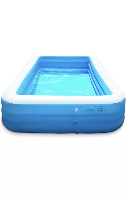 Inflatable Swimming Pool,Blow Up Pool, 3 Layer, 83”x59”x22”,Kids & Family Pool