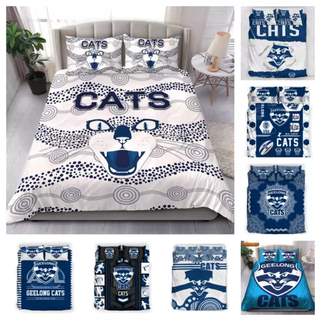 Bedding Suit Soft Bed Clothes Geelong Cats Highend Home Textiles AFL Gifts