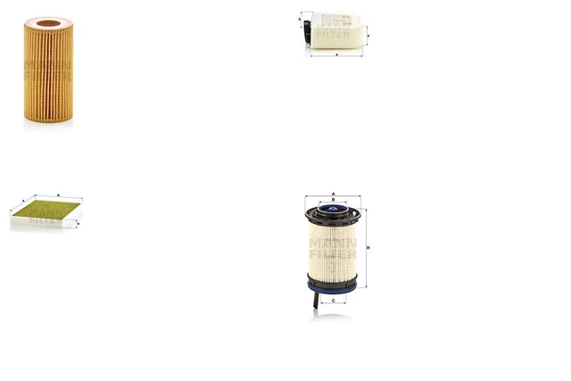 Pacchetto ispezione set filtri XL MANN-FILTER filtro carboni attivi inserto filtro PM 2,5