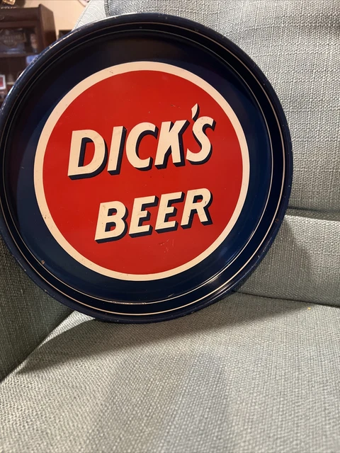 Vintage Original Dick's Beer Tray Dick Bros. Brewing Quincy, Il  12”X 1 1/2”