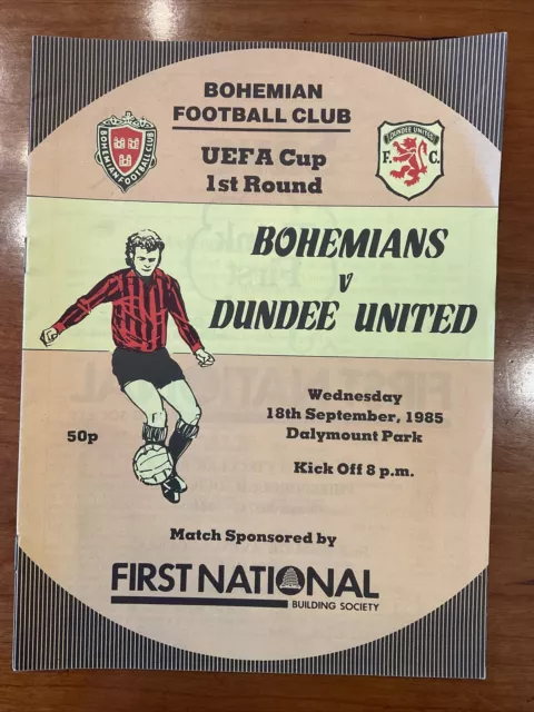 Bohemians Dublin v Dundee United UEFA Cup 18th September 1985