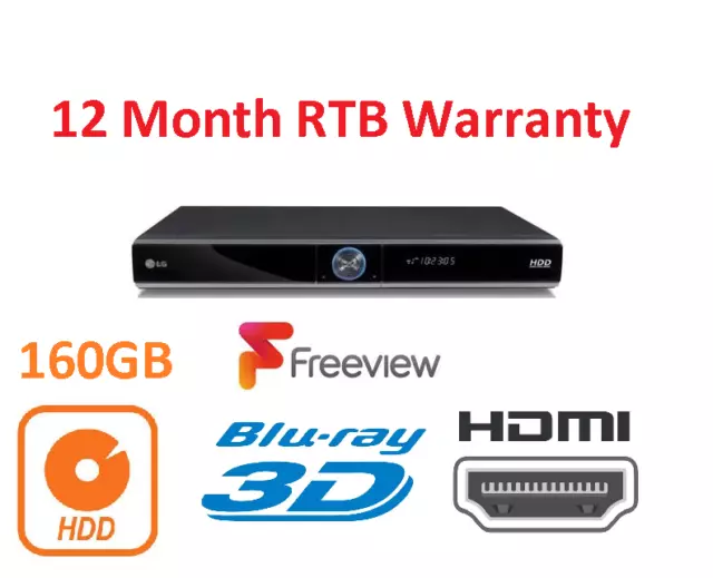 LG HR400 Blu-Ray DVD player Freeview Recorder HDD 160GB