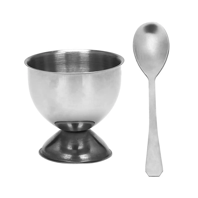 Set tazze uova acciaio inox per uova sode dure, morbide con 6 uova tazze P5L6