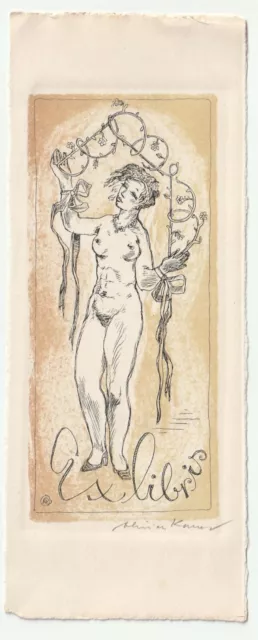 OLDRICH KAREL: Exlibris für ?, Akt