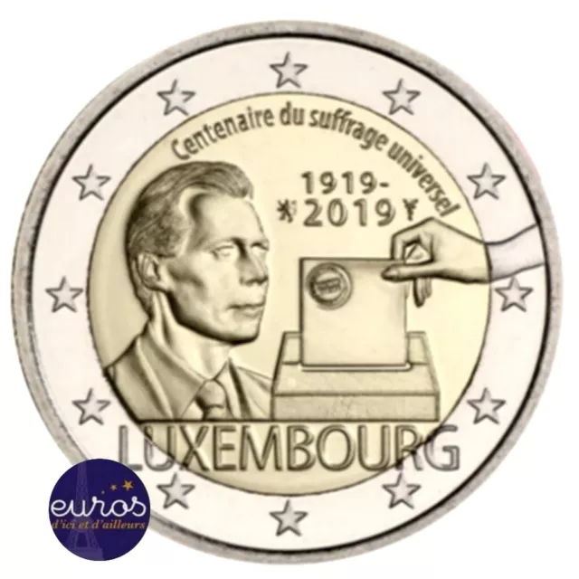 2 euros commémorative LUXEMBOURG 2019 - Centenaire du Droit de Vote - UNC