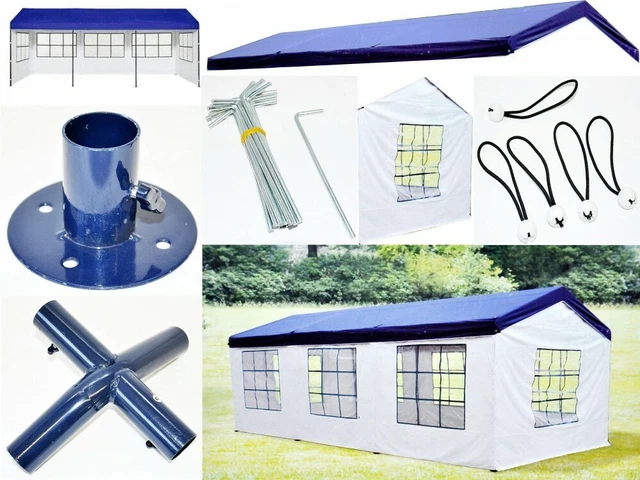 PAVILLON FOUR SEASON Ersatzteile 3x6m Dach Seitenteile Verbinder Blau