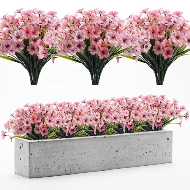 Fleur Artificielle Extérieur UV Résistant Plastique Plante Jardin Porche Déco