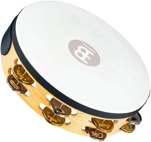 Meinl Percussion TAH2M-SNT Headed Recording-Combo Wood Tambourine 2-reihig GUT