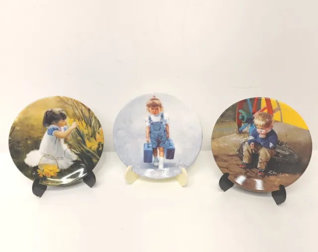 Pemberton & Oakes Mini Collector Plates Lot of 3 by Donald Zolan Vintage 90's