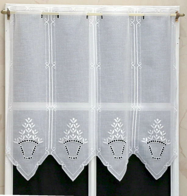 Paire de rideaux brise-bise 60x120 cm PAPILLON … - Maison