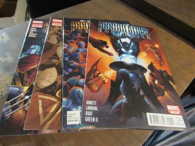 Annihilators Earthfall #1 2 3 4 Marvel Mini Series Comic Book Set 1-4 Complete