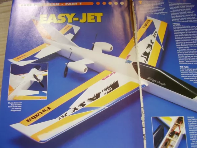 Original Model Aircraft Plan Easy Jet 39.5" Span Twin Electric 2002 Free Uk Post