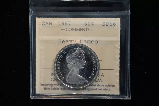 1967 Canada. 50 Cents. ICCS Graded SP-66. Heavy Cameo