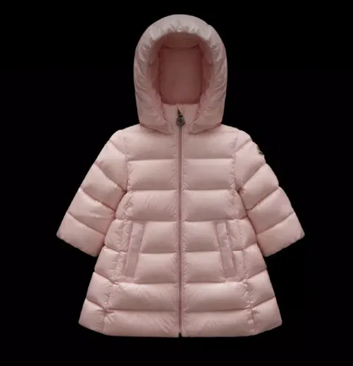 MONCLER MAJEURE DOWN JACKET  12-18 Months PINK WITH HOOD