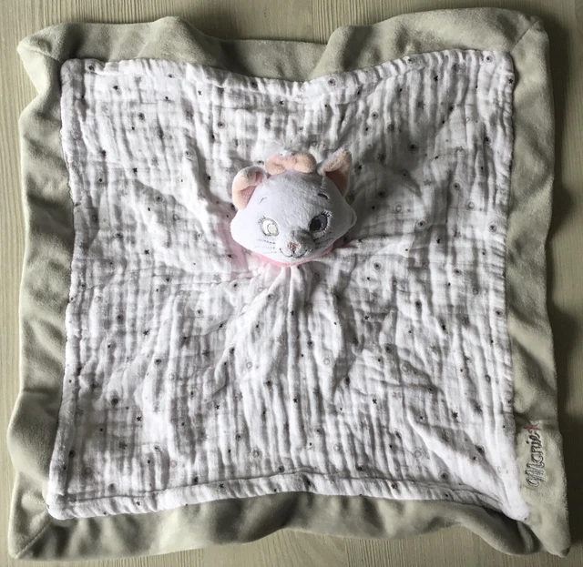 Doudou Chat Marie Les Aristochats lange blanc gris étoiles Disney Nicotoy Simba