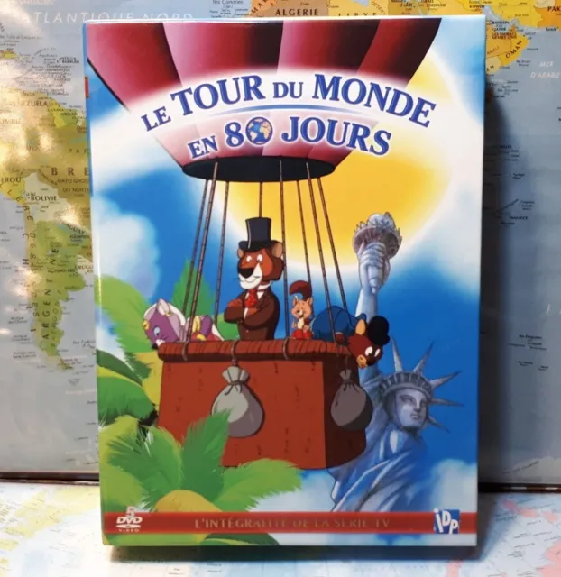 COFFRET LE TOUR DU MONDE EN 80 JOURS - L'Intégrale en 26 épisodes 5 DVD T.B.E.