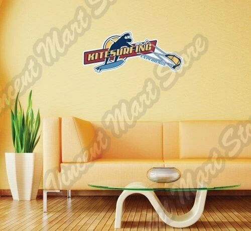 Kiteboarding Kitesurfing Kite Kiteboard Fly Wall Sticker Interior Decor 25"X10"