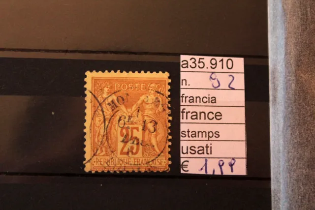 Stamps Francobolli France Francia Used N. 92 (A35910)