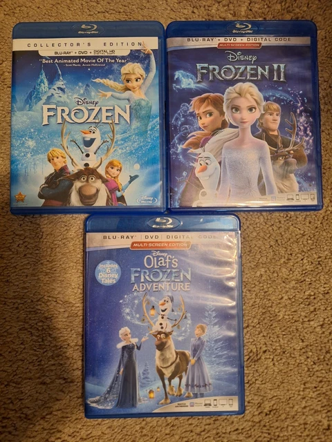 WALT DISNEY LOT w/ Frozen, Frozen 2 & Olafs Frozen Adventure Blu-Ray ...