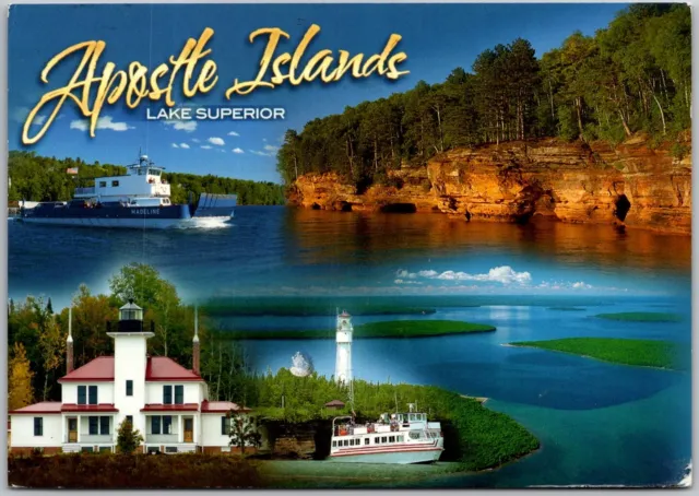 Postcard: Lake Superior, Apostle Islands, Wisconsin A134