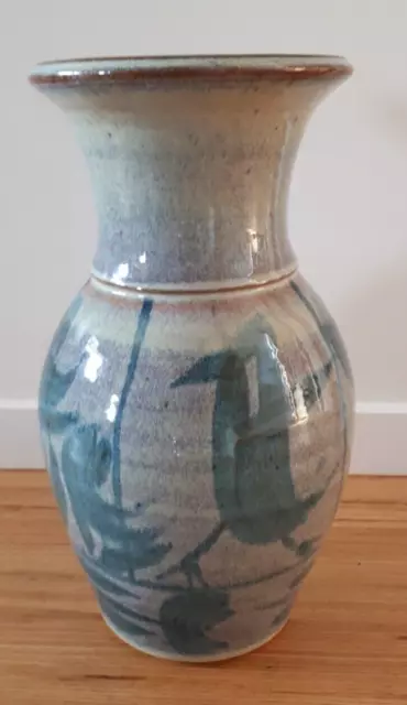 Rudlof Dybka Four Winds Australian Pottery Vase. 33 Cm Tall