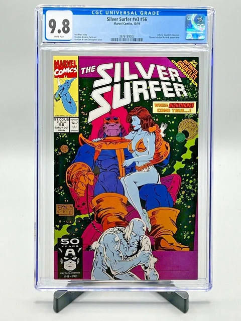 Marvel Silver Surfer v3 56 CGC 9.6 WP Infinity Gauntlet Thanos Warlock app