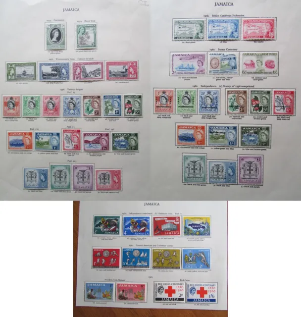 CSS422: Jamaica Mint QEII Stamp Collection (1953 to 1963). SG153 to 204 Complete