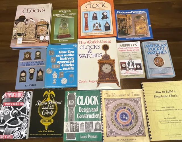 Lot Of 12 Clock And Watch Repair Manuals And Books