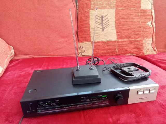 Vintage Pioneer sintonizzatore stereo HiFi dimensioni complete TX-530L Plus antenne AM LW FM
